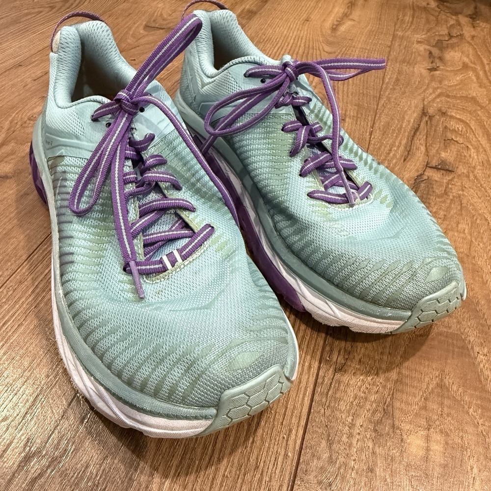 Hoka One Womens 8.5 Shoes Teal Purple Arahi 2‎ Running Sneakers Lightweight